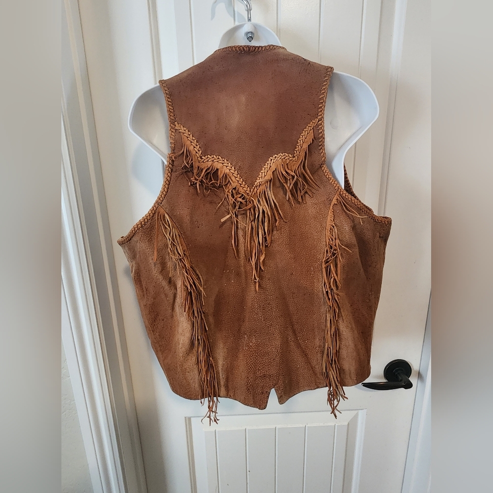 Mealey's Vintage Suede Leather Vest Sz 40 - Picture 4 of 10